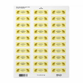 Étiquette Adresse de retour design chameau (Feuille entière)