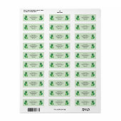 Étiquette Adresse de retour design crocodile (Feuille entière)