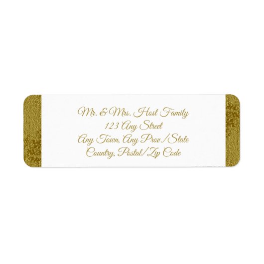 Étiquette Adresse de retour du 50e anniversaire (Devant)