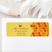 Étiquette Adresse de retour du Baby shower à thème de l'abei (En situation)