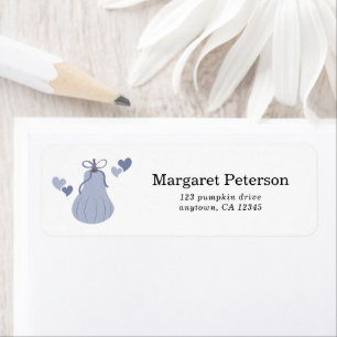 Étiquette Adresse de retour du Baby shower Bow Citrouille bl