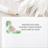 Étiquette Adresse de retour du Baby shower Sloth (En situation)
