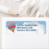 Étiquette Adresse de retour du ballon à air chaud (En situation)