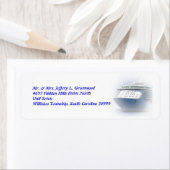 Étiquette Adresse de retour du bateau de croisière (En situation)