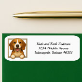 Étiquette Adresse de retour du Beagle heureux