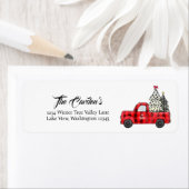 Étiquette Adresse de retour du camion de Noël (En situation)