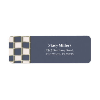 Étiquette Adresse de retour du Carré géométrique Abstrait mo