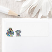 Étiquette Adresse de retour du chien et du Labrador Étiquett (En situation)