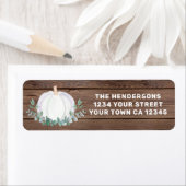 Étiquette Adresse de retour du citrouille (En situation)