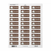 Étiquette Adresse de retour du citrouille (Feuille entière)