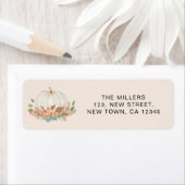 Étiquette Adresse de retour du citrouille (En situation)