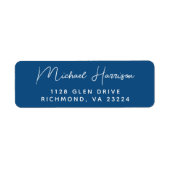 Étiquette Adresse de retour du code de script moderne (Devant)