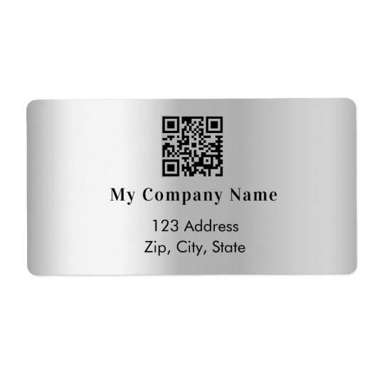 Étiquette Adresse de retour du code qr de l'entreprise Silve (Devant)