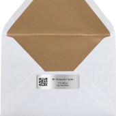 Étiquette Adresse de retour du code qr de l'entreprise Silve