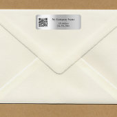 Étiquette Adresse de retour du code qr de l'entreprise Silve