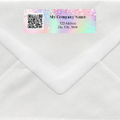 Étiquette Adresse de retour du code qr d'entreprise rose