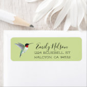 Étiquette Adresse de retour du colibri à gorge rubis (En situation)