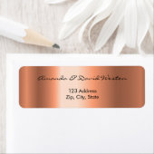 Étiquette Adresse de retour du cuivre (En situation)