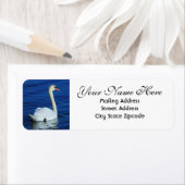 Étiquette Adresse de retour du cygne blanc (En situation)