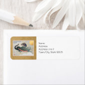 Étiquette Adresse de retour du dragon japonais (En situation)