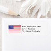Étiquette Adresse de retour du drapeau américain patriotique (En situation)