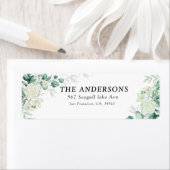 Étiquette Adresse de retour du feuillage rose succulent vert (En situation)