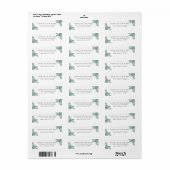 Étiquette Adresse de retour du feuillage tropical (Feuille entière)