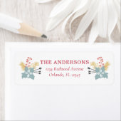 Étiquette Adresse de retour du feuillet de Noël (En situation)