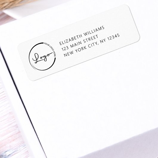 Étiquette Adresse de retour du logo de l'entreprise