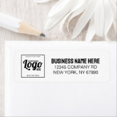 Étiquette Adresse de retour du logo professionnel simple (En situation)