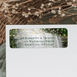Étiquette Adresse de retour du Mariage de la chaîne de casca
