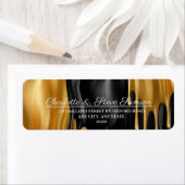 Étiquette Adresse de retour du Mariage de la goutte de peint (En situation)