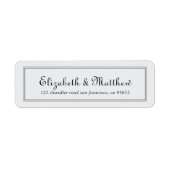 Étiquette Adresse de retour du Mariage de script cursif clas (Devant)