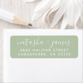 Étiquette Adresse de retour du Mariage de script élégant Sag (En situation)