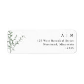 Étiquette Adresse de retour du Mariage de succursale simple (Devant)