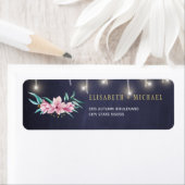 Étiquette Adresse de retour du mariage de tableau de bord fl (En situation)