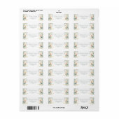 Étiquette Adresse de retour du Mariage Fleur sauvage élégant (Feuille entière)