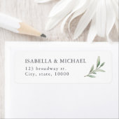 Étiquette Adresse de retour du mariage simple et rustique (En situation)