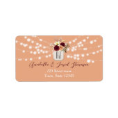 Étiquette Adresse de retour du Mariage String Lights (Devant)