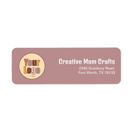 Étiquette Adresse de retour du Modèle du logo commercial min (Devant)