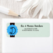 Étiquette Adresse de retour du monogramme (En situation)