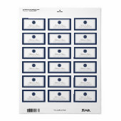 Étiquette Adresse de retour du monogramme couleur personnali (Feuille entière)