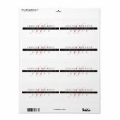 Étiquette Adresse de retour du monogramme élégant (Feuille entière)