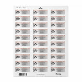 Étiquette Adresse de retour du monogramme or rose argent (Feuille entière)
