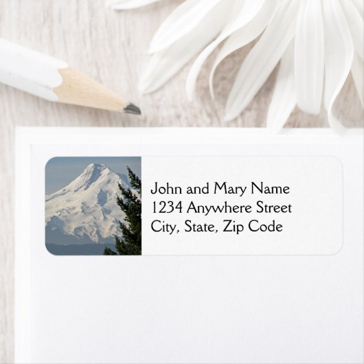 Étiquette Adresse de retour du mont Majestic (En situation)