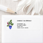 Étiquette Adresse de retour du plante (En situation)