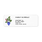 Étiquette Adresse de retour du plante (Devant)