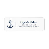 Étiquette Adresse de retour du script d'Ancre nautique (Devant)