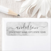 Étiquette Adresse de retour du script de Marbre blanc classi (En situation)