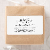 Étiquette Adresse de retour du script de mariage de gros mon (En situation)